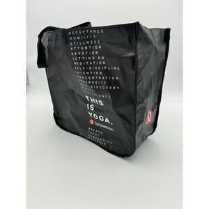 Lululemon Athletica Durable‎ Reusable Shoulder Tote Bag Black